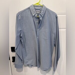 Express Men's Light Blue Soft Wash Button Down Shirt